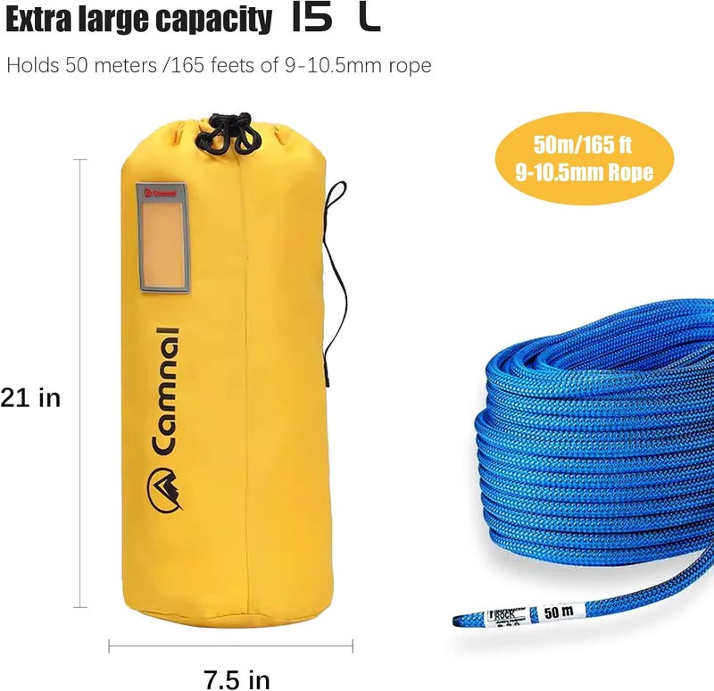 CAMNAL Large Capacity Arborist Throw Bag, Waterproof Folding Shoulder Backpack with Tightness and Carry Straps, 200ft Climbing Gear Bag - Image 1